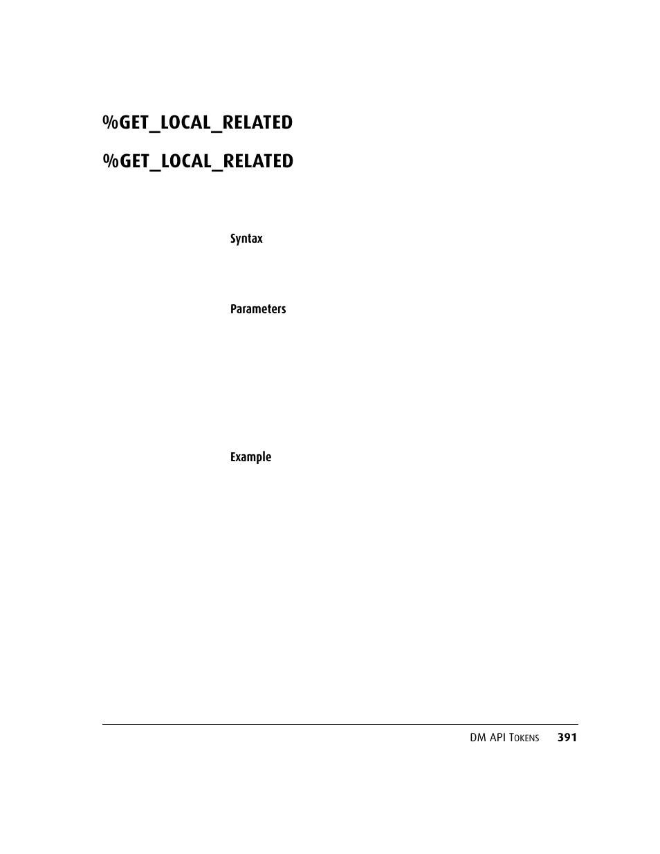 Get_local_related, Syntax, Parameters example | Kofax DM API User Manual | Page 411 / 528