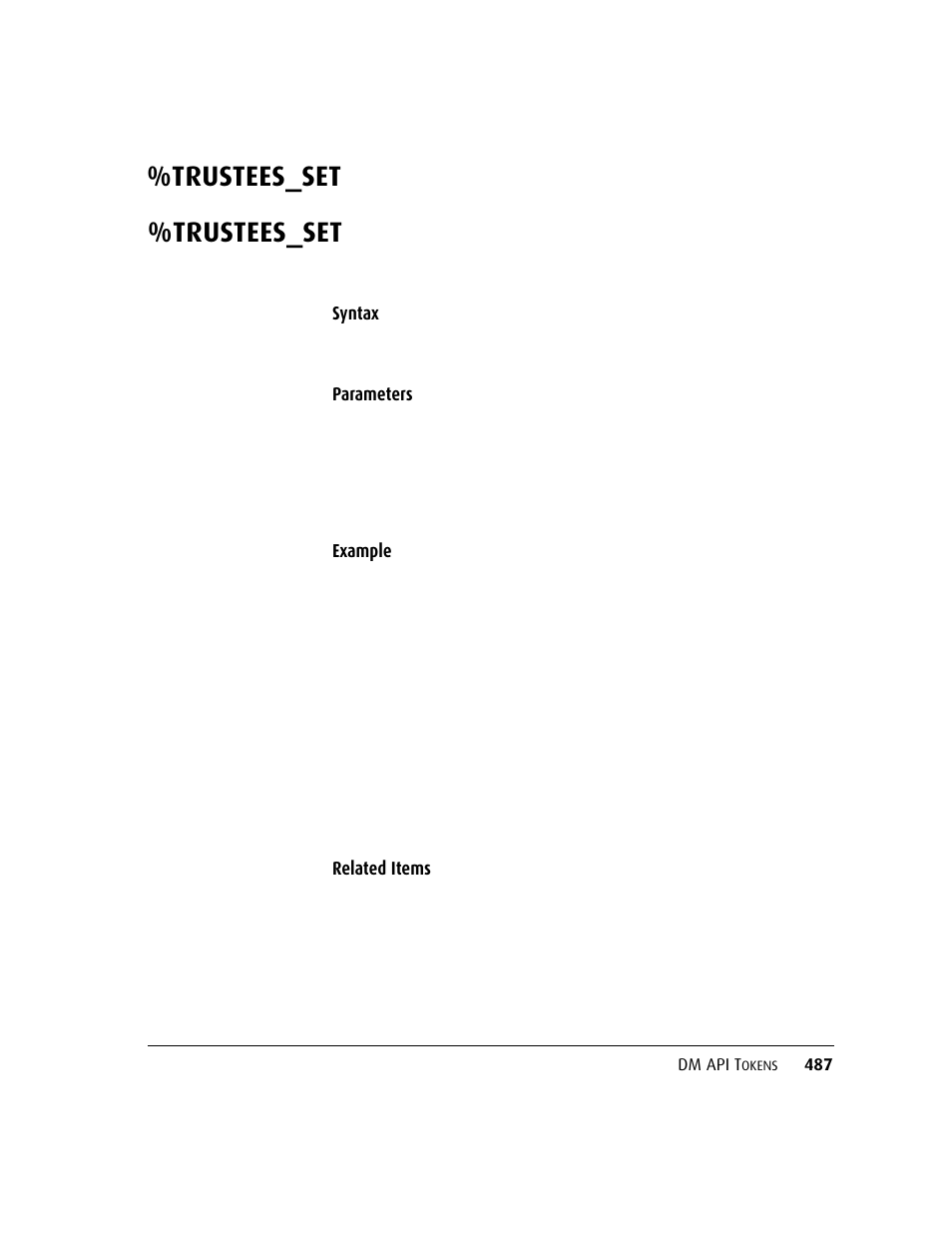 Trustees_set | Kofax DM API User Manual | Page 507 / 528