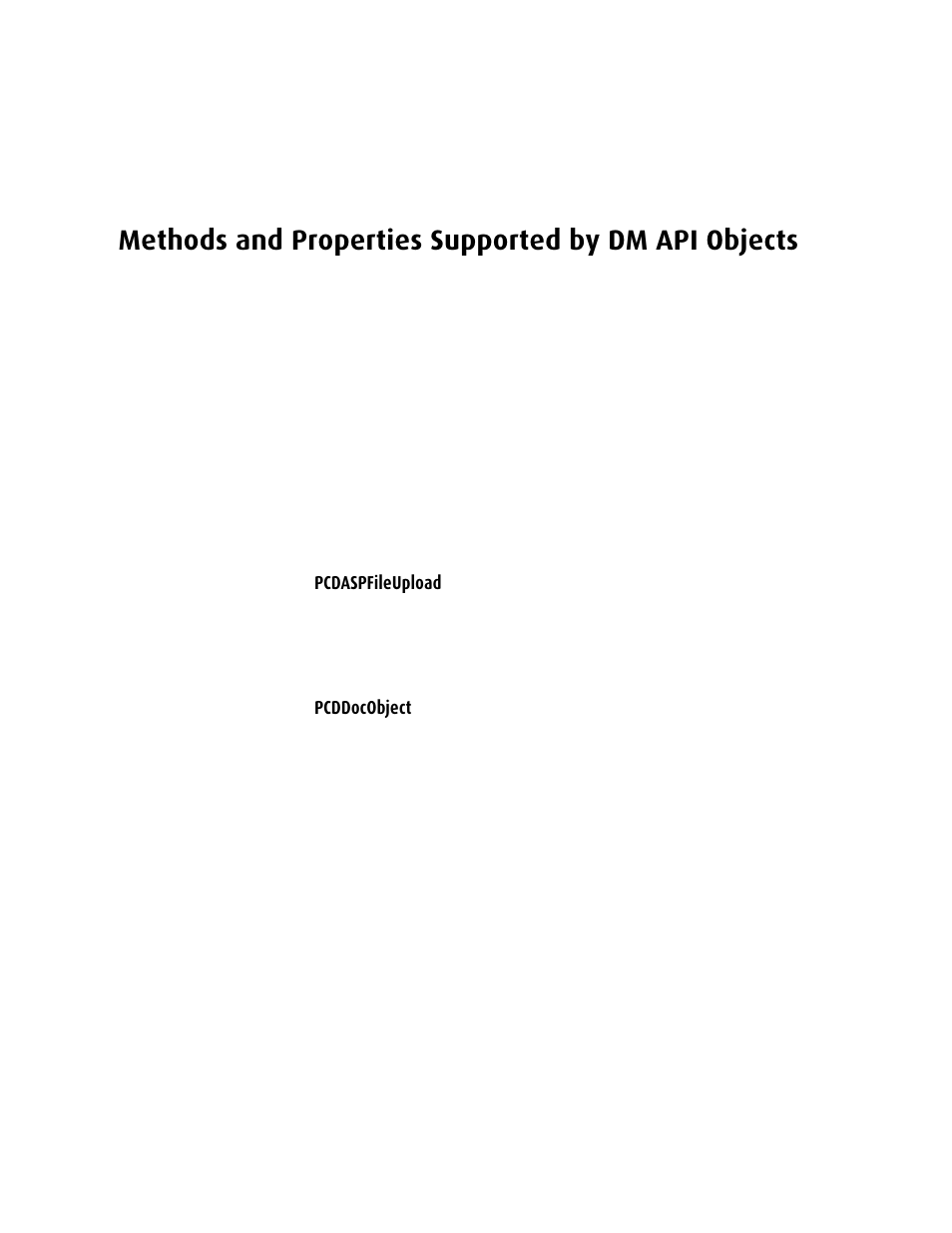 Methods and properties supported by dm api objects | Kofax DM API User Manual | Page 52 / 528