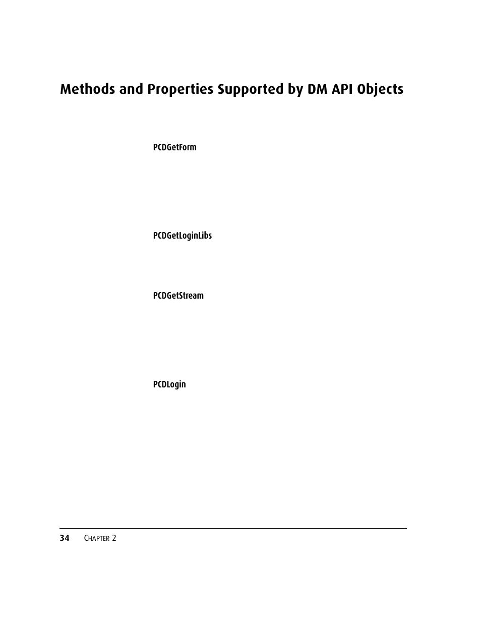 Methods and properties supported by dm api objects | Kofax DM API User Manual | Page 54 / 528