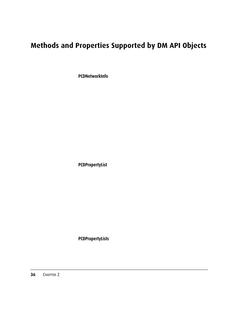 Methods and properties supported by dm api objects | Kofax DM API User Manual | Page 56 / 528