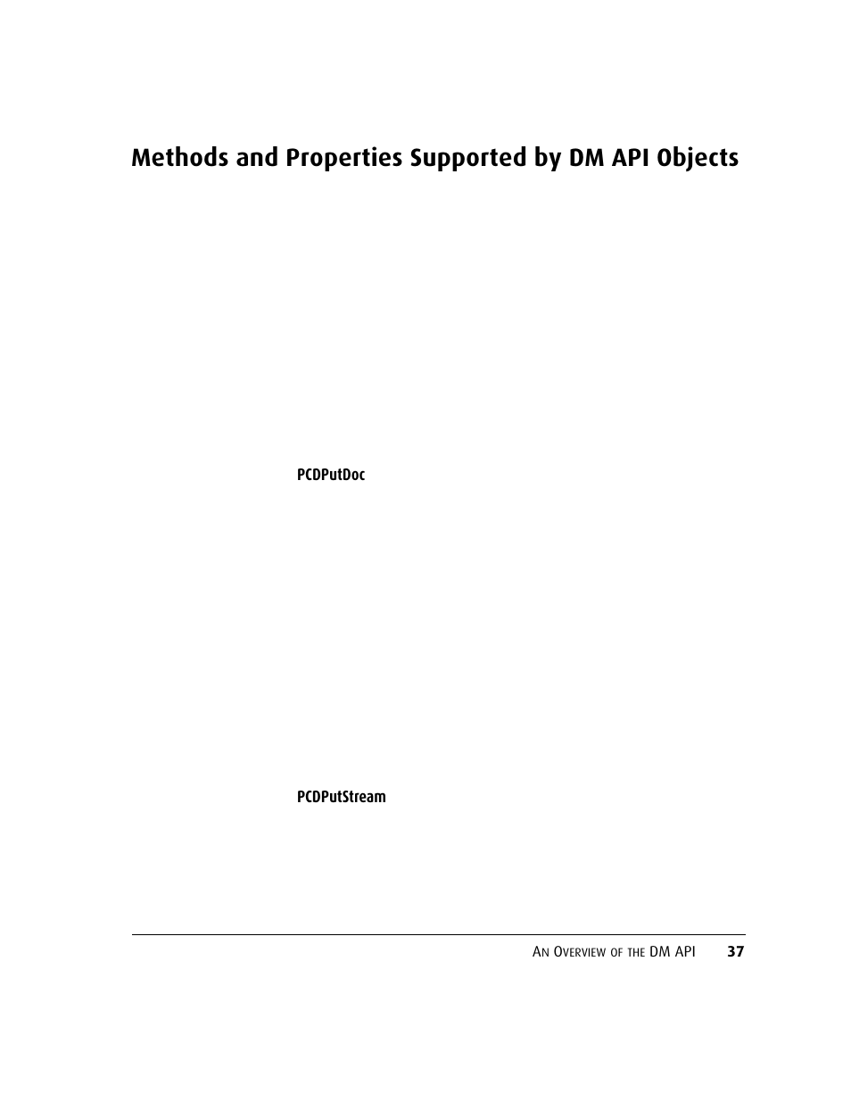 Methods and properties supported by dm api objects | Kofax DM API User Manual | Page 57 / 528