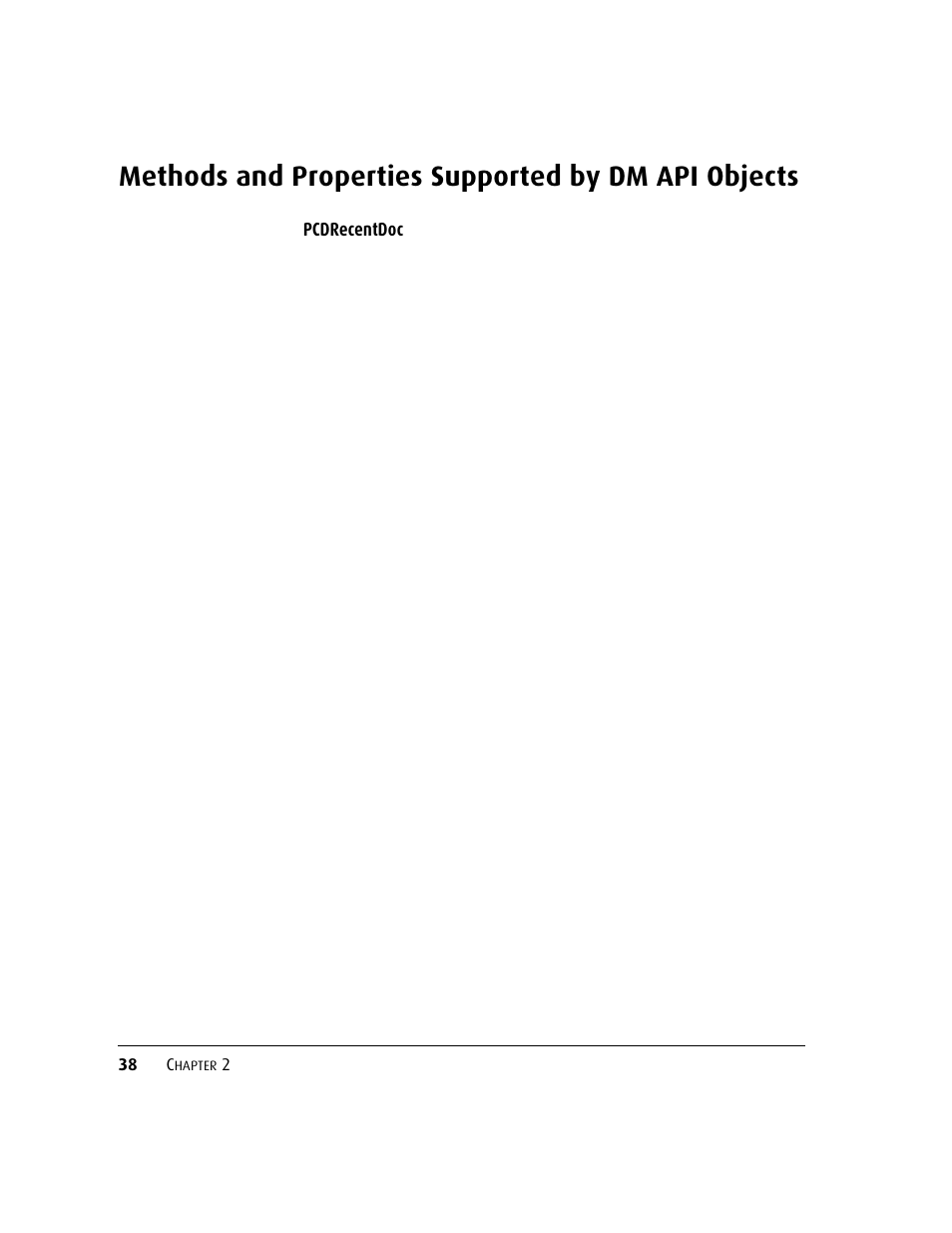 Methods and properties supported by dm api objects | Kofax DM API User Manual | Page 58 / 528