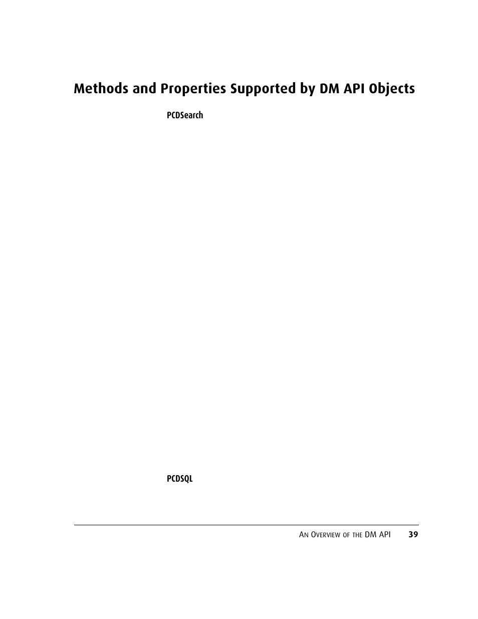 Methods and properties supported by dm api objects | Kofax DM API User Manual | Page 59 / 528