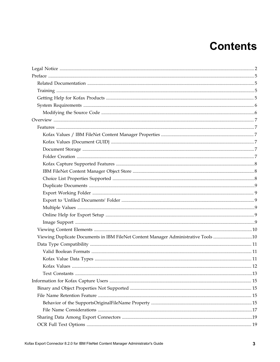 Kofax Export Connector 8.2.0 for IBM FileNet Content Manager User Manual | Page 3 / 30