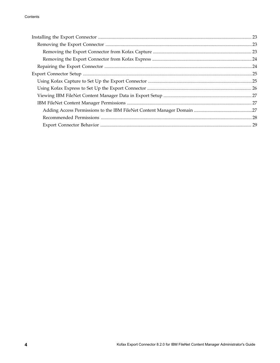 Kofax Export Connector 8.2.0 for IBM FileNet Content Manager User Manual | Page 4 / 30