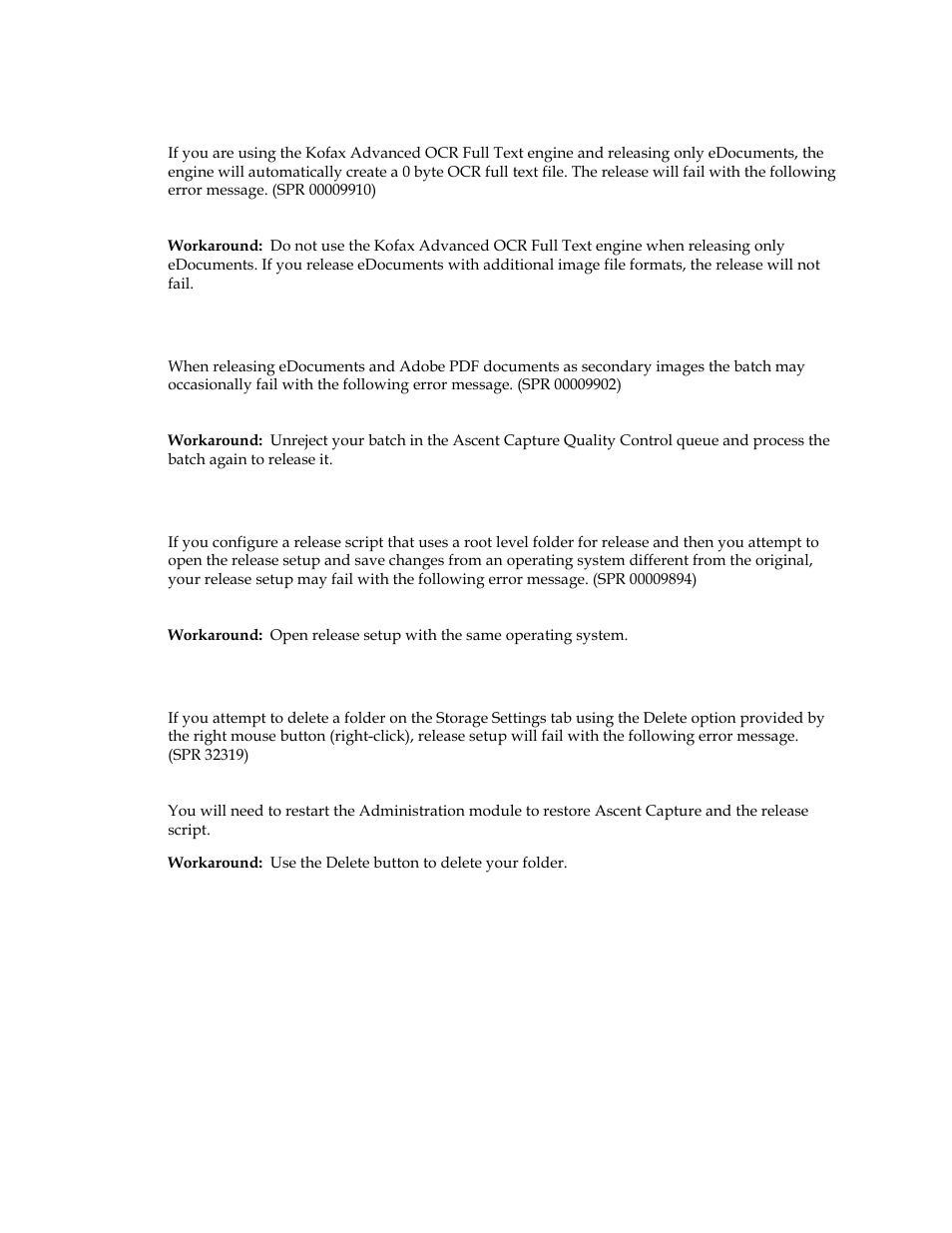 Processing ocr full text files and edocuments, Using different operating systems, Deleting a folder with the context menu button | Kofax Ascen 7.0 Release Script for FileNet Panagon Content Services 5.2-5.4 User Manual | Page 28 / 30