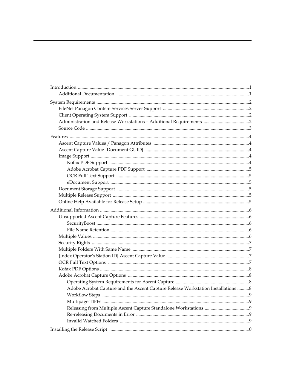 Kofax Ascen 7.0 Release Script for FileNet Panagon Content Services 5.2-5.4 User Manual | Page 3 / 30