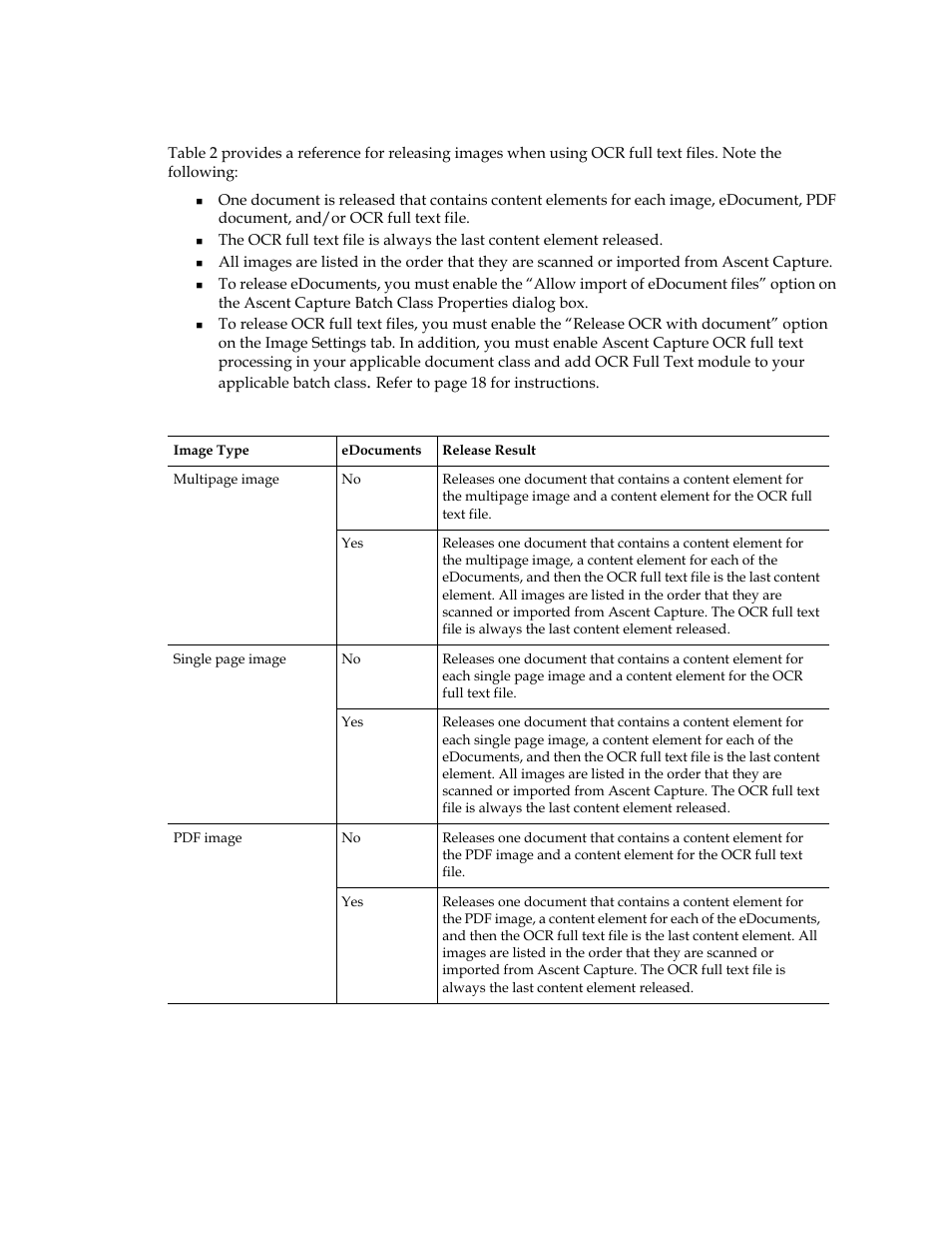 Ocr full text options | Kofax Ascen 7.5 Release Script for FileNet Content Manager 4.5 User Manual | Page 23 / 42