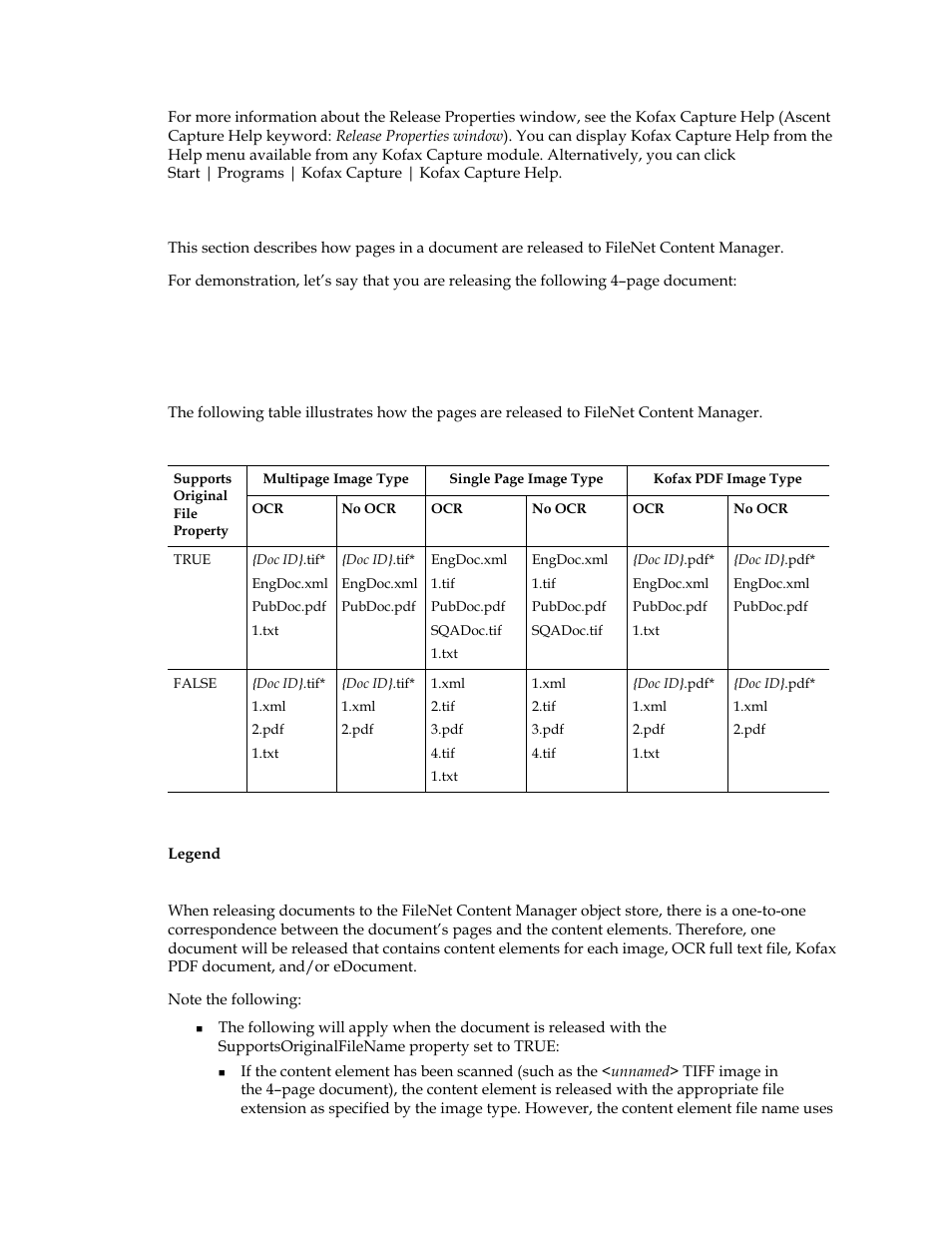 Behavior of the supportsoriginalfilename property | Kofax Capture 8.0 Release Script for FileNet Content Manager 5.0 User Manual | Page 15 / 30