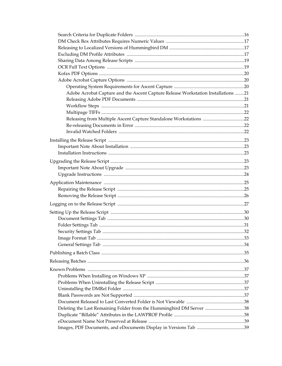Kofax Ascen 7.0 Release Script for Hummingbird DM 5.0-5.1 User Manual | Page 4 / 46