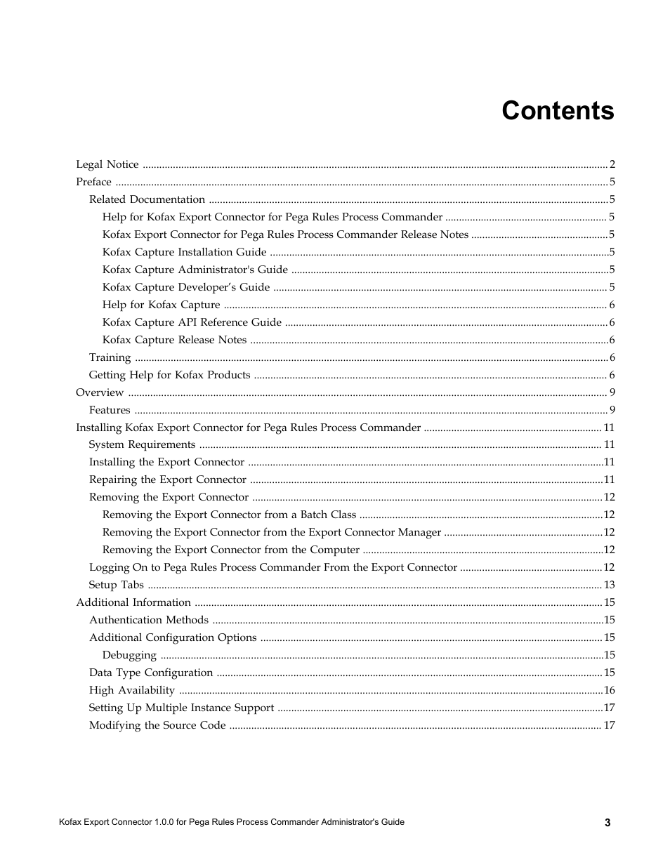 Kofax Export Connector 1.0.0 for Pega Rules Process Commander User Manual | Page 3 / 18