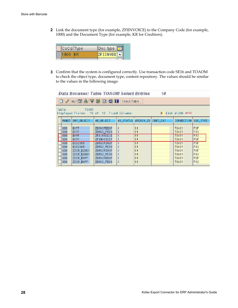 Kofax Export Connector for ERP 2.4.9 User Manual | Page 28 / 84