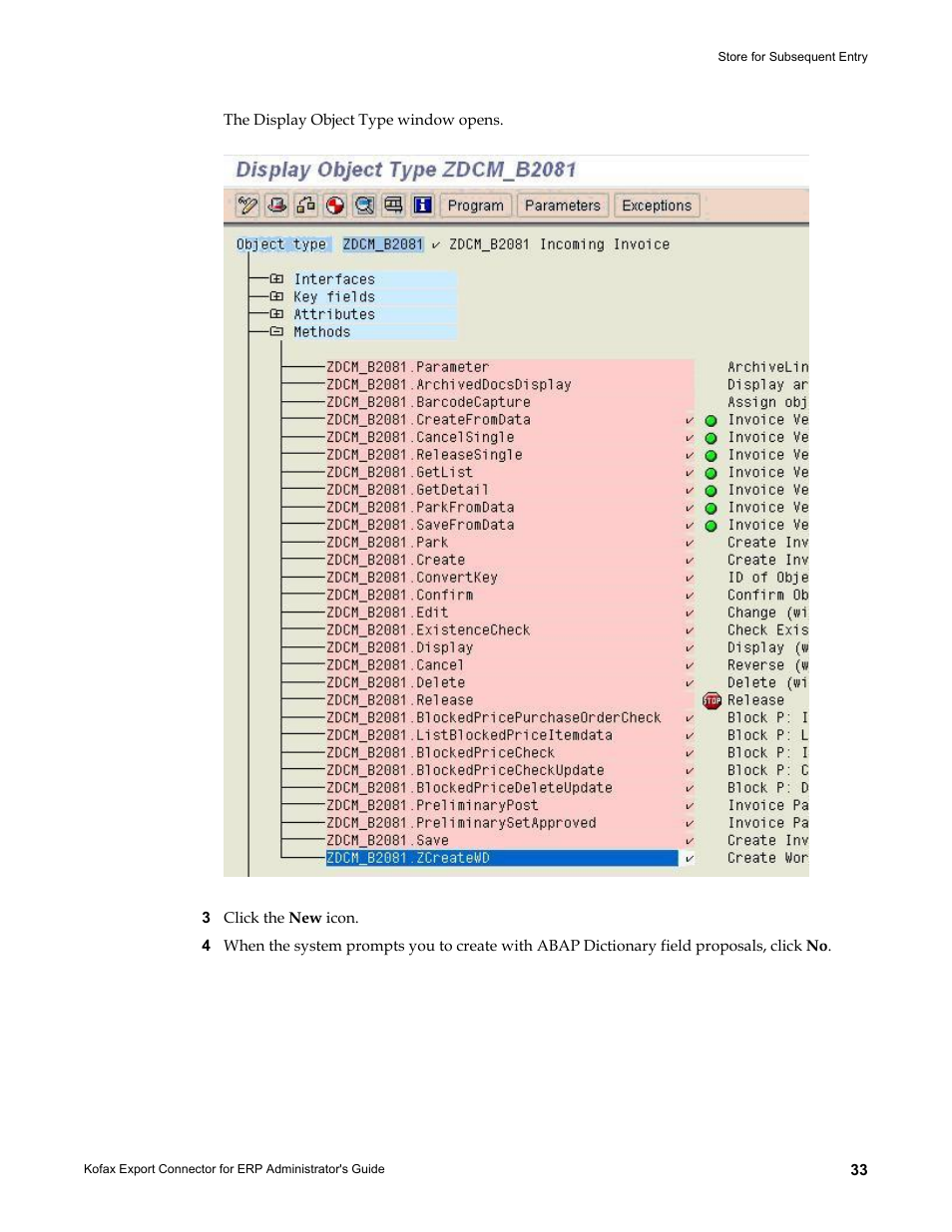 Kofax Export Connector for ERP 2.4.9 User Manual | Page 33 / 84