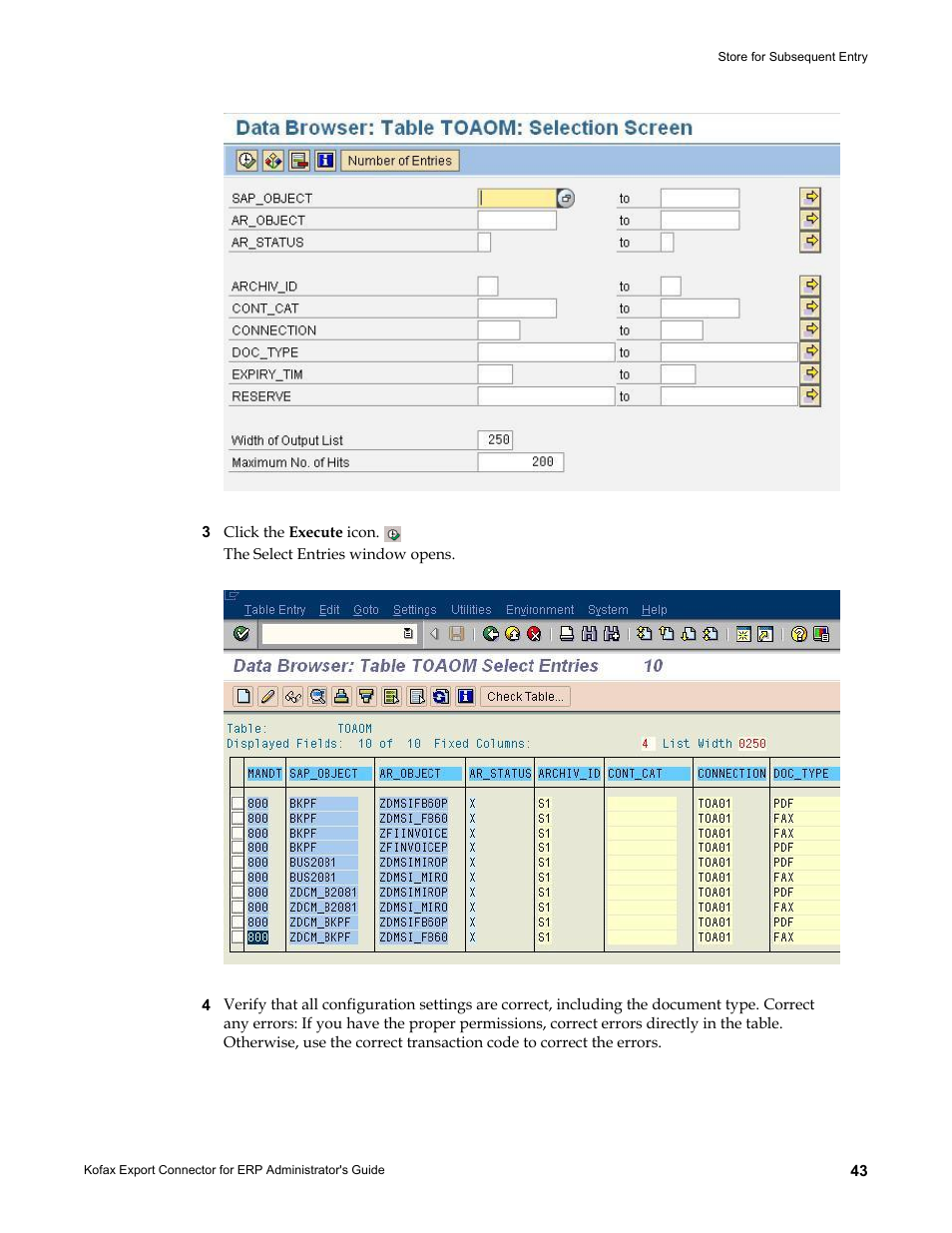 Kofax Export Connector for ERP 2.4.9 User Manual | Page 43 / 84