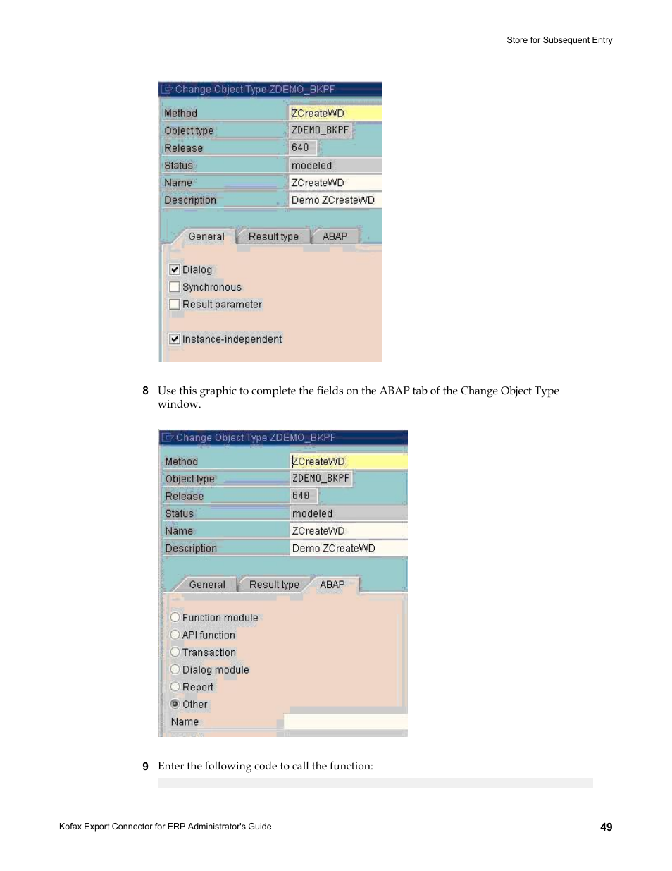 Kofax Export Connector for ERP 2.4.9 User Manual | Page 49 / 84