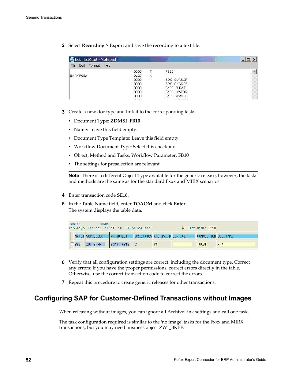 Kofax Export Connector for ERP 2.4.9 User Manual | Page 52 / 84