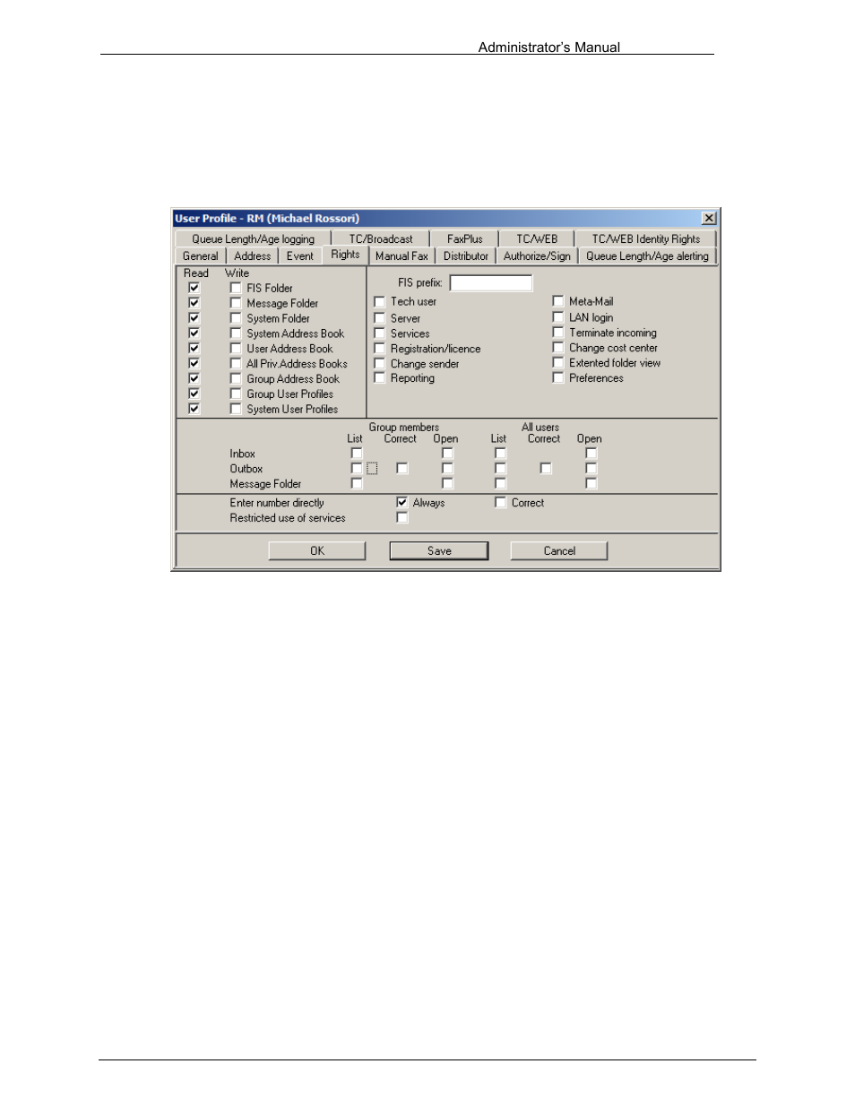 4 rights | Kofax Communication Server 10.0.0 User Manual | Page 24 / 187