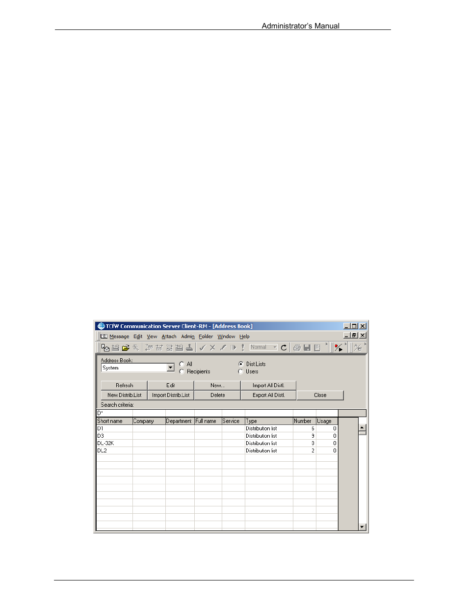 3 group address books, 4 distribution lists | Kofax Communication Server 10.0.0 User Manual | Page 60 / 187
