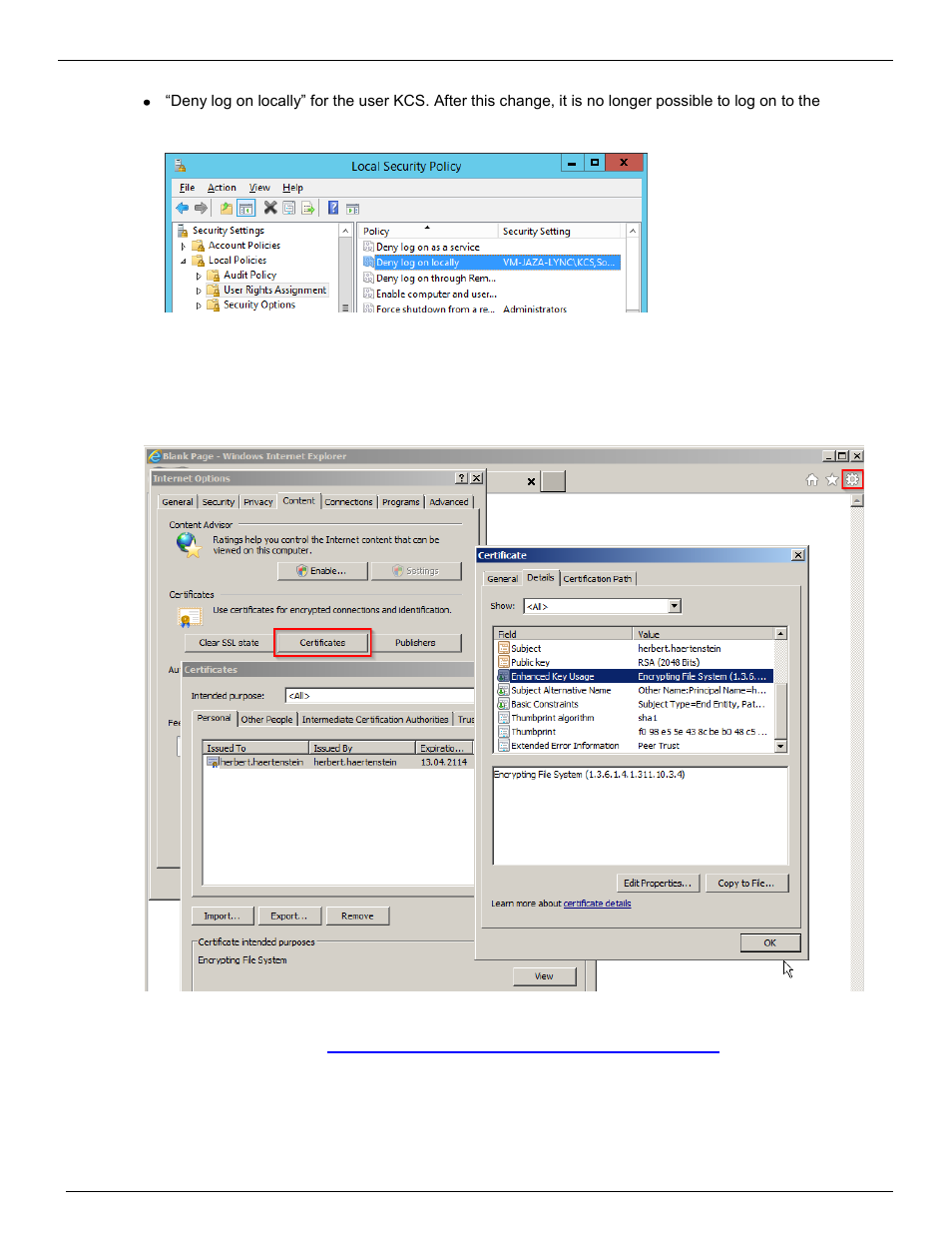 Efs information, 5 efs information | Kofax Communication Server 10.0.0 User Manual | Page 118 / 137
