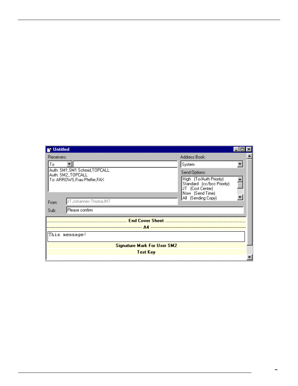 22 inserting test keys | Kofax Communication Server 10.0.0 User Manual | Page 53 / 109