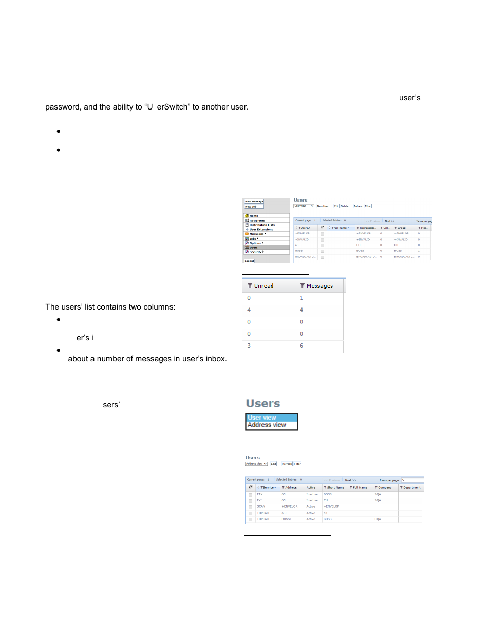 User administration | Kofax Communication Server 10.0.0 User Manual | Page 62 / 77