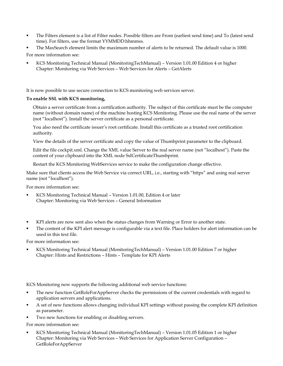 9 kcs monitoring: support of ssl, Kcs monitoring: support of ssl | Kofax Communication Server 9.1 User Manual | Page 6 / 35