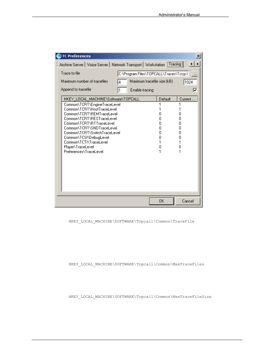 Common trace | Kofax Communication Server 9.1 User Manual | Page 131 / 203