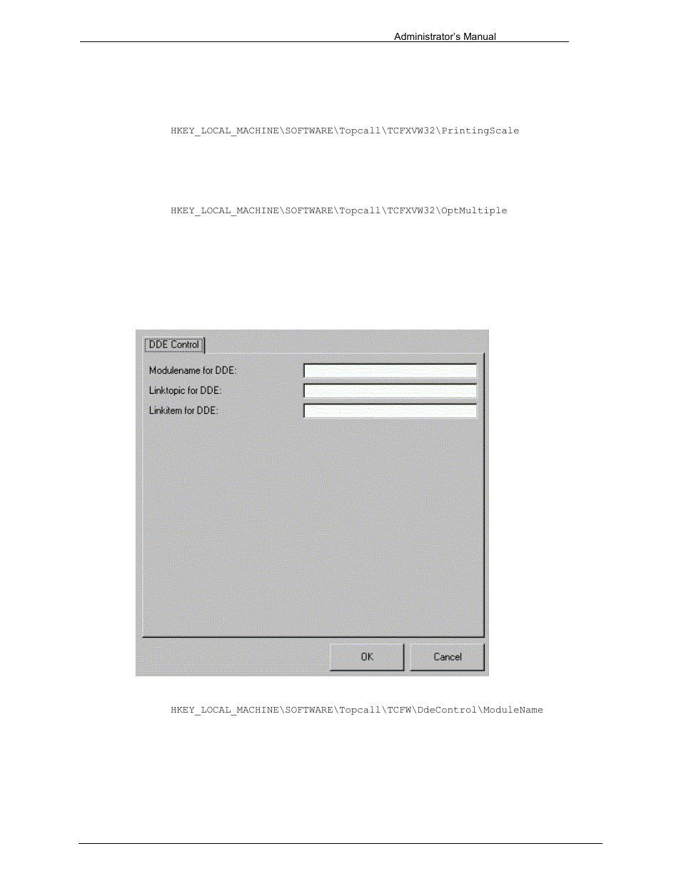 Printing scale, Tcfw, Dde control | 11 tcfw | Kofax Communication Server 9.1 User Manual | Page 140 / 203