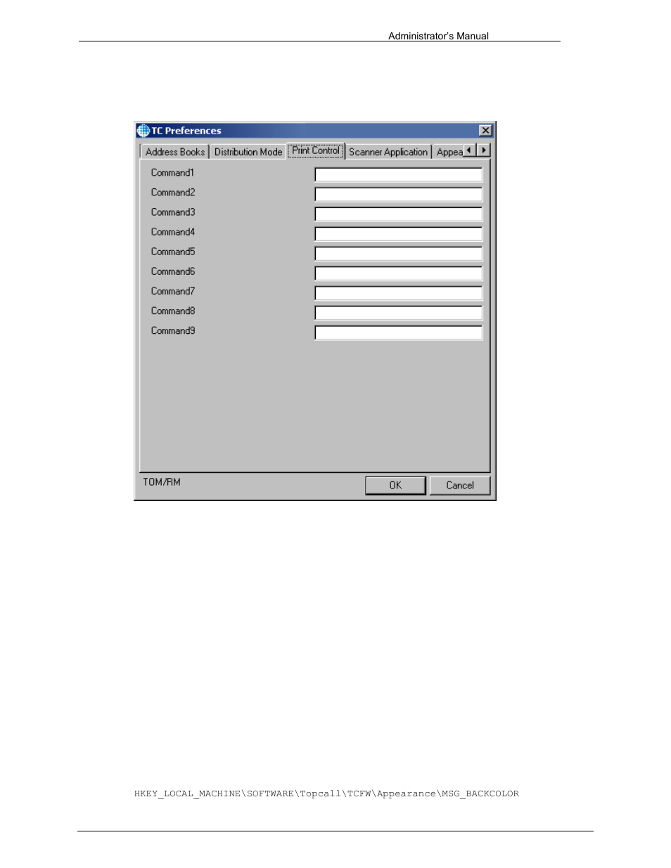 Print control, Appearance | Kofax Communication Server 9.1 User Manual | Page 150 / 203