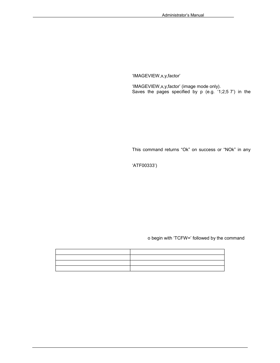 Commands for application (tcfw=...), View tiff files (viewtifffile=...) | Kofax Communication Server 9.1 User Manual | Page 164 / 203