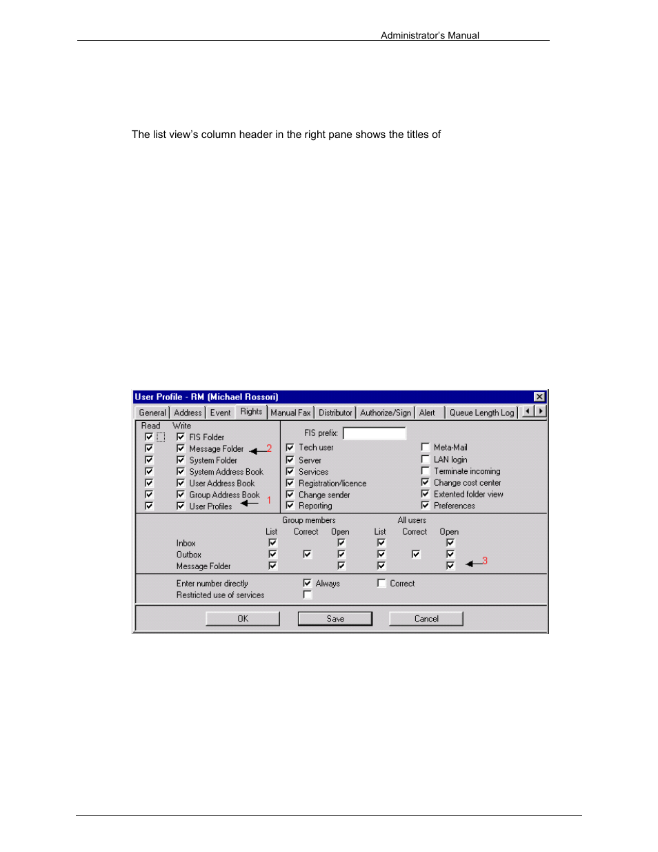 Filters, Distribution lists, Necessary user rights | 3 filters, 4 distribution lists | Kofax Communication Server 9.1 User Manual | Page 172 / 203