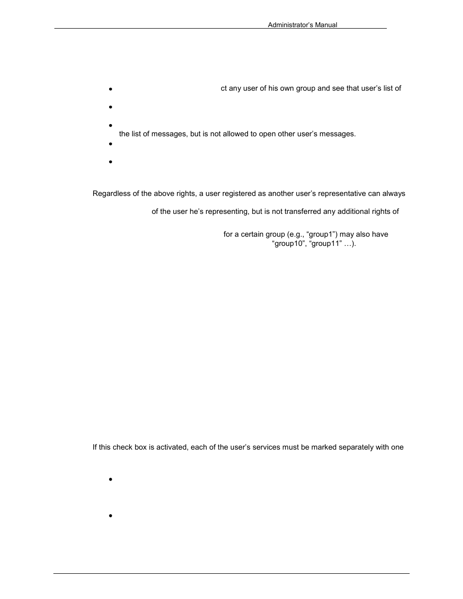 In box, out box and message folder rights, Enter number directly, Correct | Restricted use of services | Kofax Communication Server 9.1 User Manual | Page 33 / 203