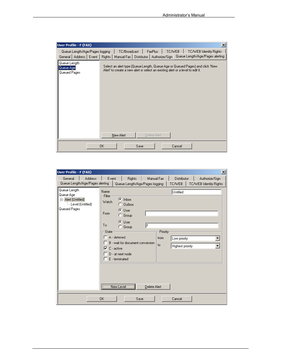 Alert levels | Kofax Communication Server 9.1 User Manual | Page 46 / 203