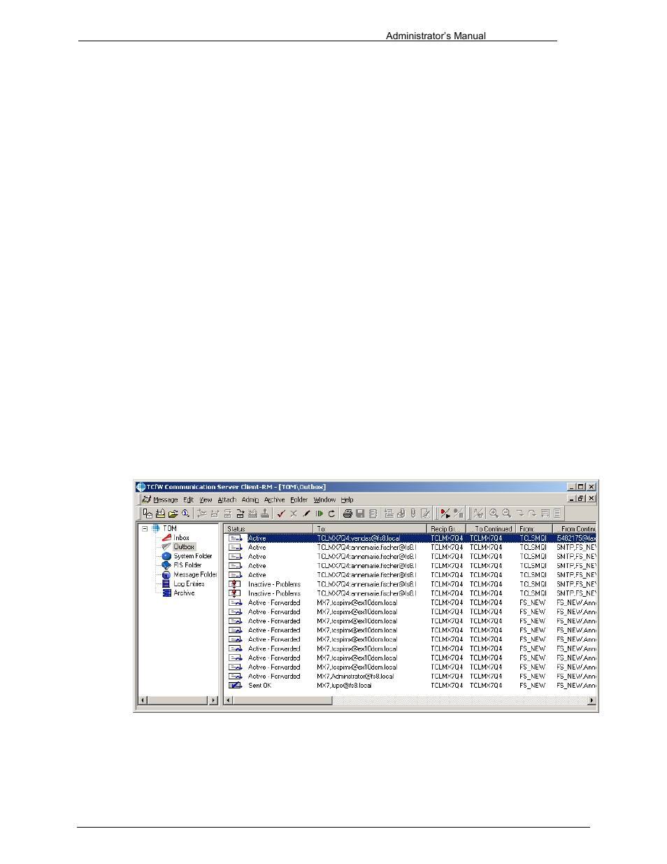 Filter, Inbox / outbox, From user / group | To user / group | Kofax Communication Server 9.1 User Manual | Page 51 / 203