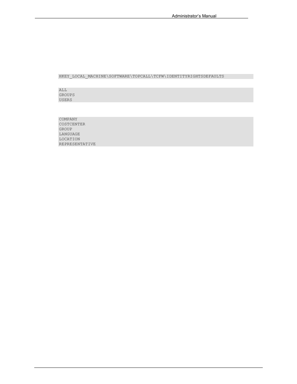 Setting default identity rights, 1 setting default identity rights | Kofax Communication Server 9.1 User Manual | Page 57 / 203