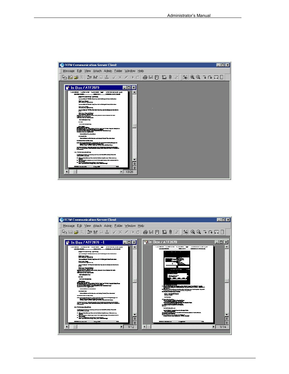 Splitting messages in image mode, 4 splitting messages in image mode | Kofax Communication Server 9.1 User Manual | Page 63 / 203