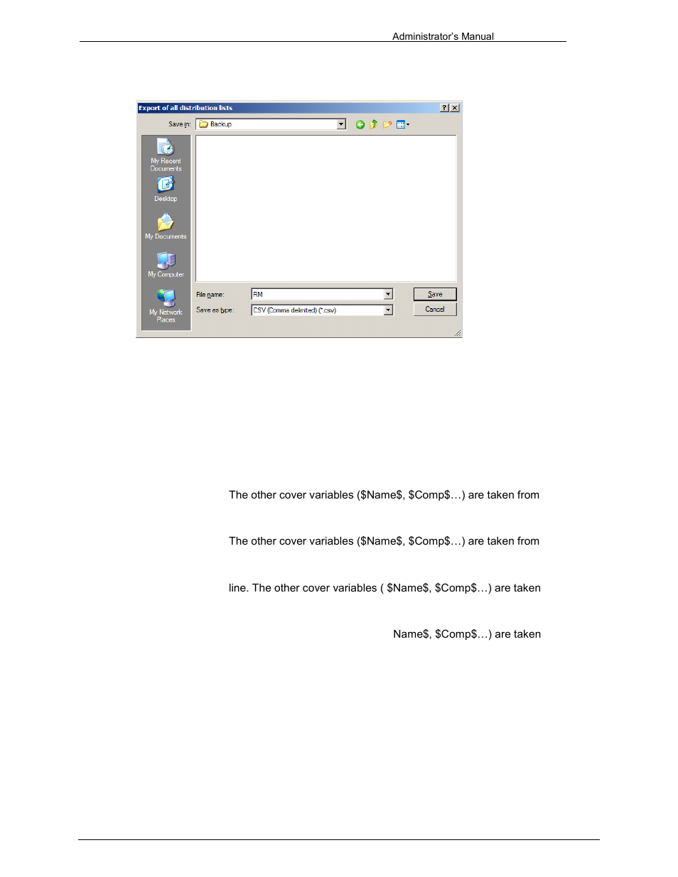 Generated export files, Cover variables, Specifying the delivery type | Kofax Communication Server 9.1 User Manual | Page 78 / 203