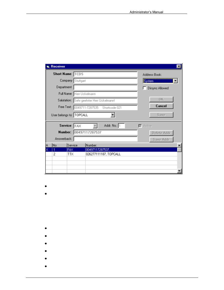 Recipient window, General area, 5 recipient window | Kofax Communication Server 9.1 User Manual | Page 80 / 203