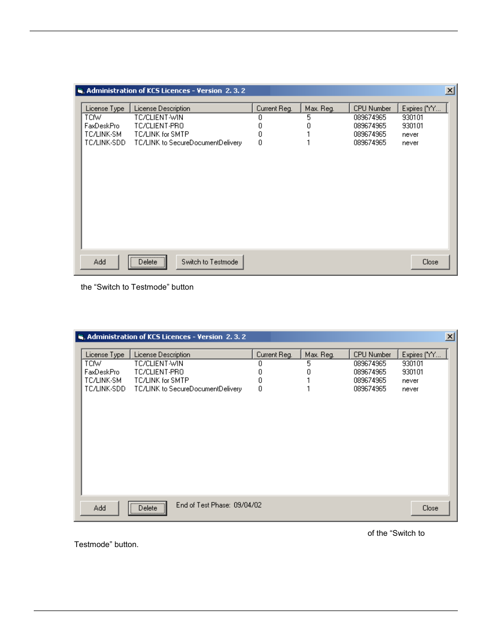 Test mode, 9 test mode | Kofax Communication Server 9.1 User Manual | Page 120 / 130