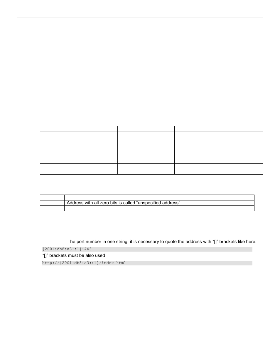 Ipv6 address types, Ipv6 address scope, Special ipv6 addresses | Ipv6 address and the port number, Assignment of ipv6 addresses | Kofax Communication Server 9.1 User Manual | Page 58 / 130