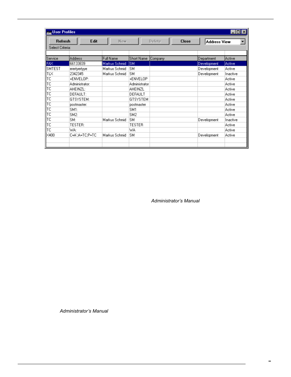 Services, Login, Change password | Server | Kofax Communication Server 9.1 User Manual | Page 25 / 113