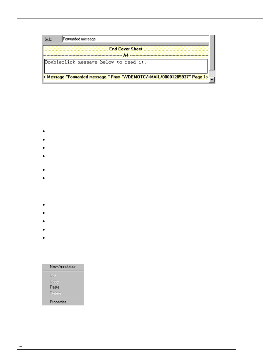 Frame properties, Frame shortcut menu (right mouse button) | Kofax Communication Server 9.1 User Manual | Page 50 / 113