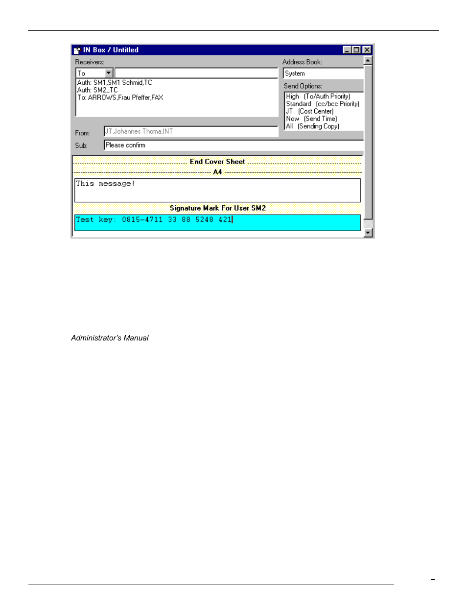 Inserting signatures with winword, 24 inserting signatures with winword | Kofax Communication Server 9.1 User Manual | Page 55 / 113