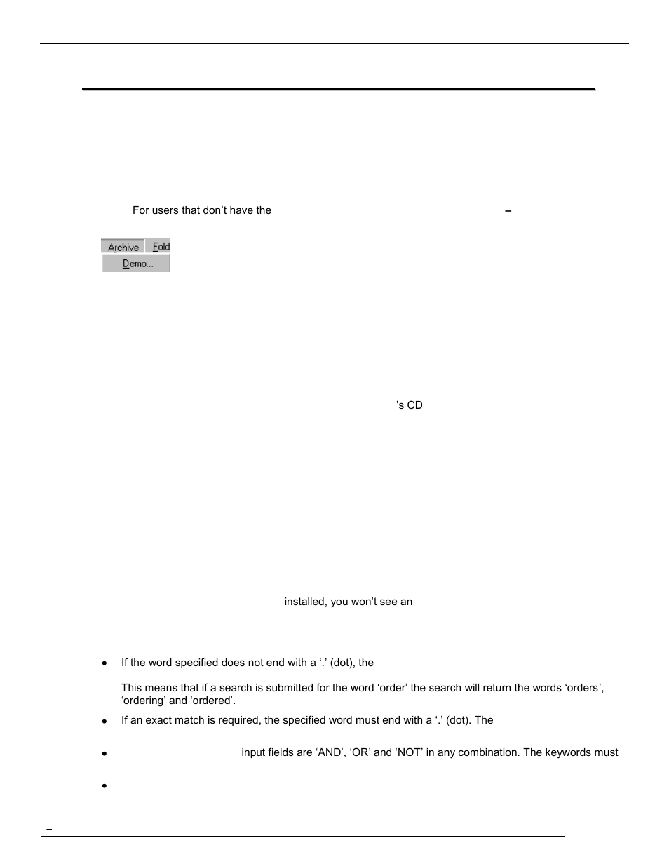 Kofax communication server tc/archive, Searching the archive, Tips for efficient searching | Kofax Communication Server 9.1 User Manual | Page 86 / 113