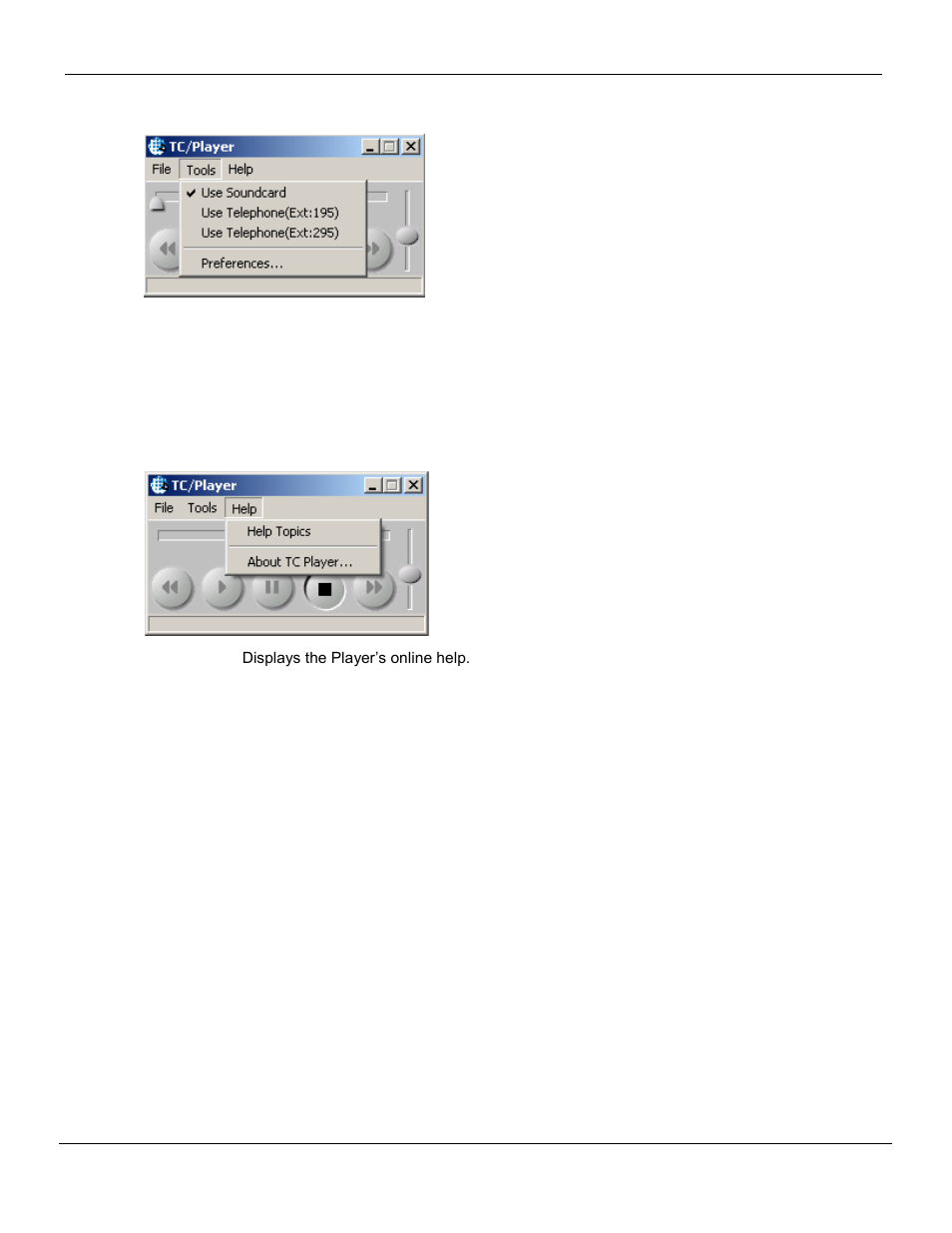 Tools menu, Help menu, 3 tools menu | 4 help menu | Kofax Communication Server 9.1 User Manual | Page 6 / 9