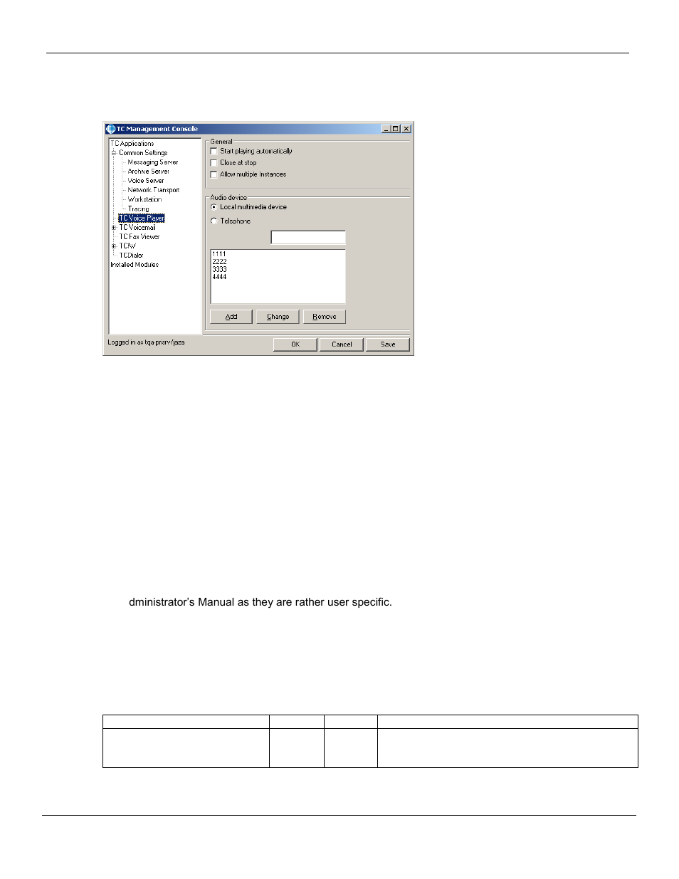 Settings in the management console, Registry settings, 1 registry settings | Kofax Communication Server 9.1 User Manual | Page 7 / 9