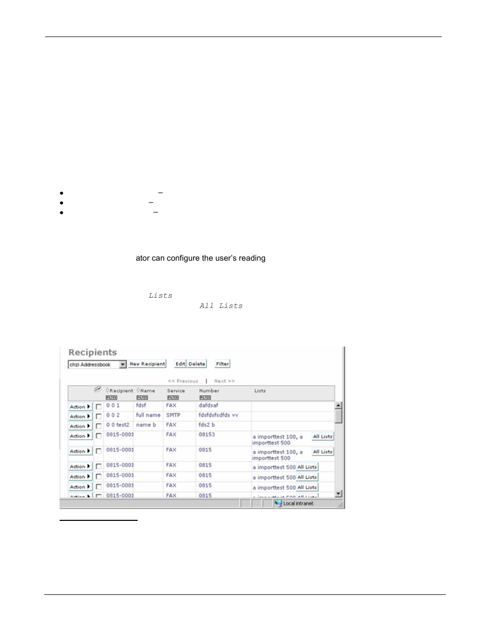 Recipients, Address books | Kofax Communication Server 9.1 User Manual | Page 32 / 85