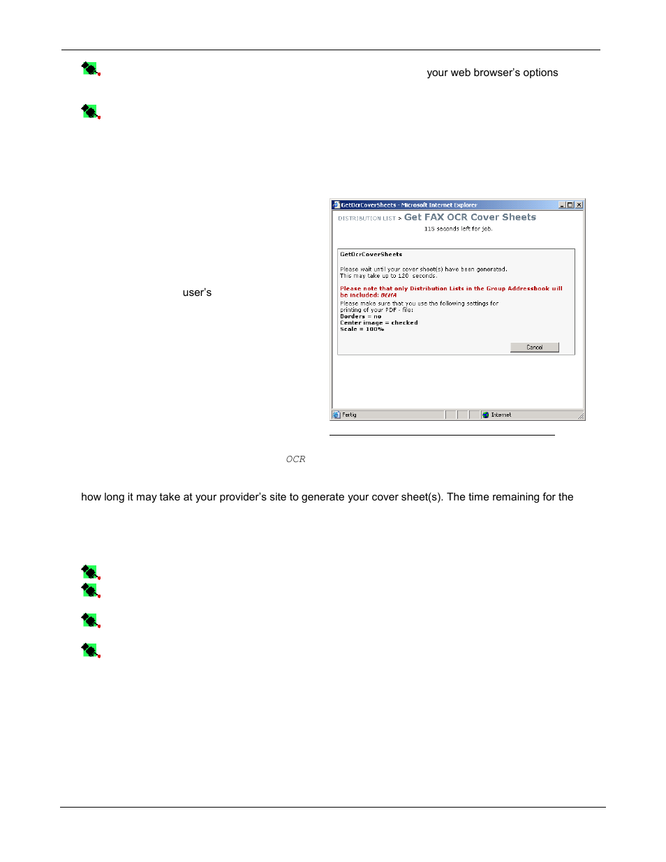 Downloading fax ocr cover sheets | Kofax Communication Server 9.1 User Manual | Page 40 / 85