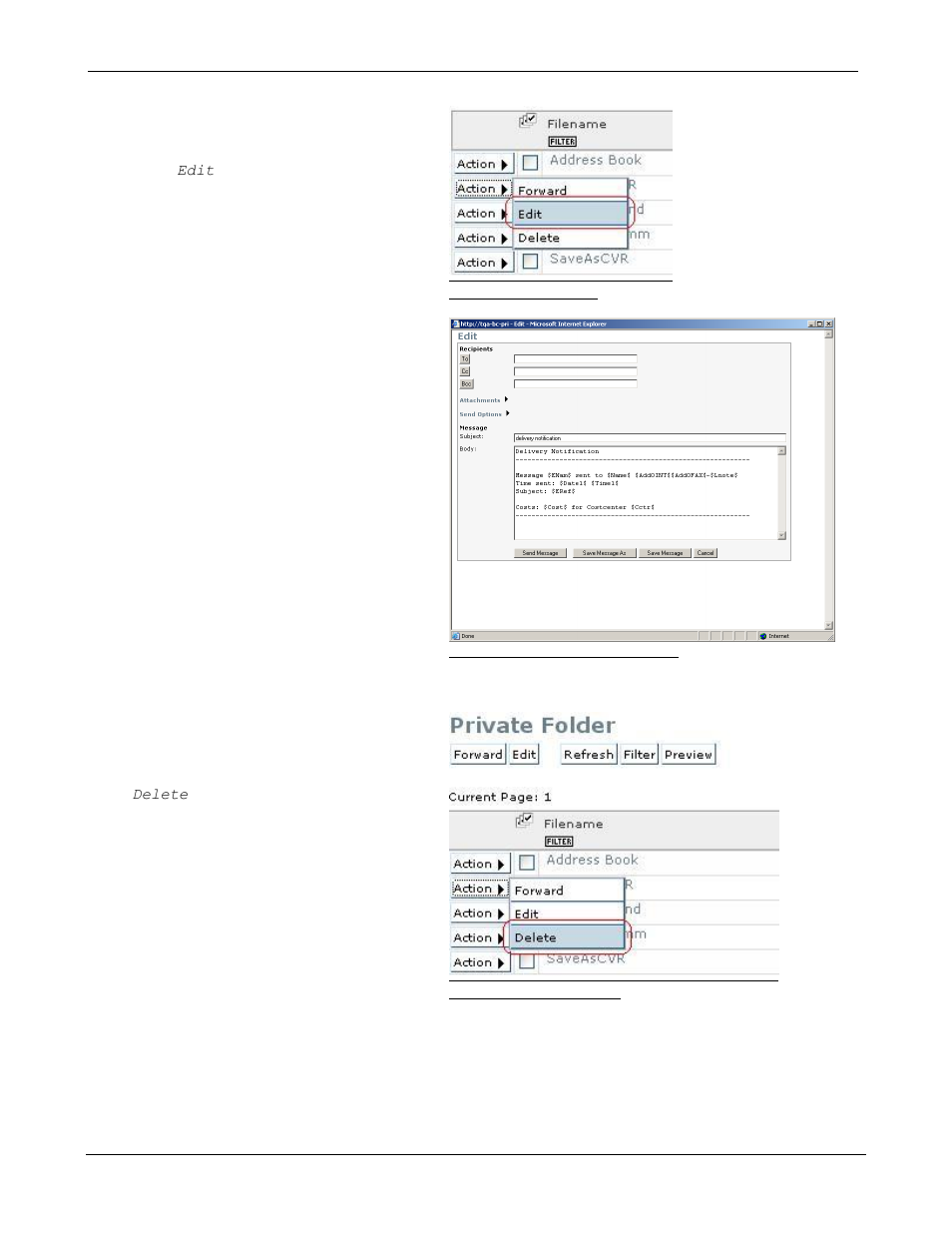 Authorize/reject messages | Kofax Communication Server 9.1 User Manual | Page 46 / 85